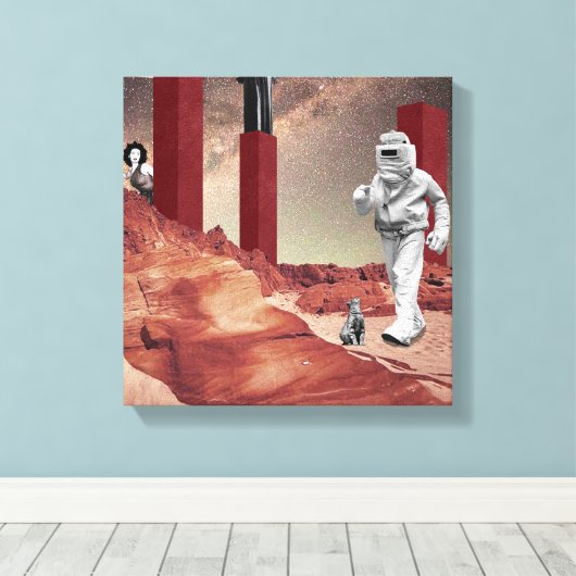 Een bezoek aan Mars Canvas Afdruk (Insitu (Houten vloer))