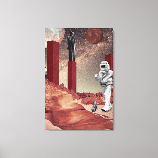 Een bezoek aan Mars Canvas Afdruk (Voorkant)