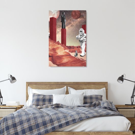Een bezoek aan Mars Canvas Afdruk (Insitu (Slaapkamer))