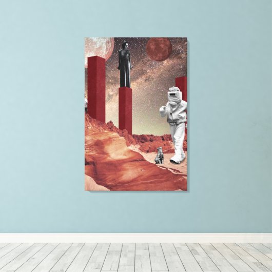 Een bezoek aan Mars Canvas Afdruk (Insitu (Houten vloer))