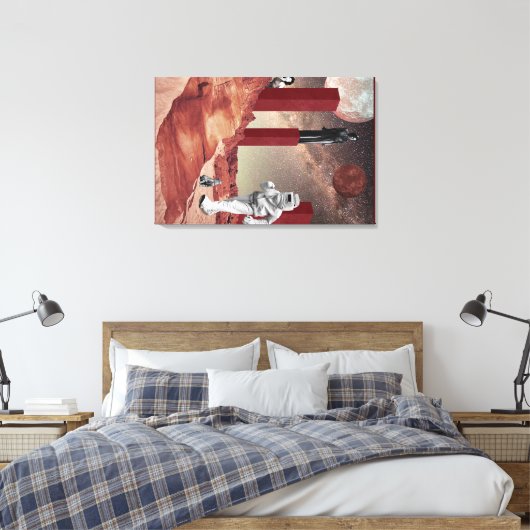 Een bezoek aan Mars Canvas Afdruk (Insitu (Slaapkamer))