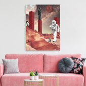 Een bezoek aan Mars Canvas Afdruk (Insitu (Woonkamer))