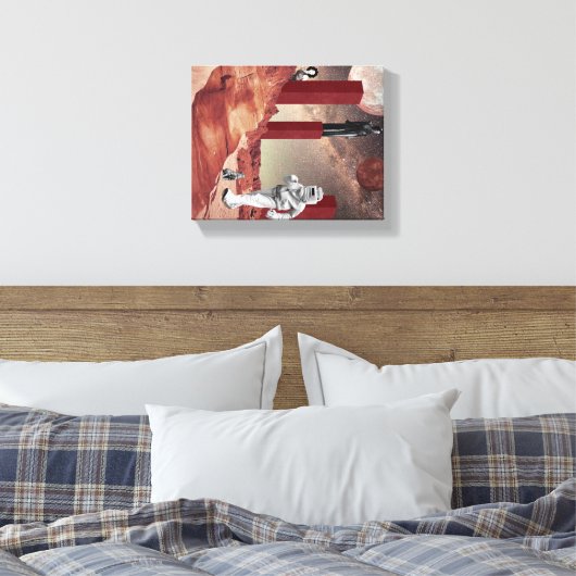 Een bezoek aan Mars Canvas Afdruk (Insitu (Slaapkamer))