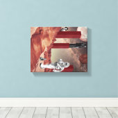 Een bezoek aan Mars Canvas Afdruk (Insitu (Houten vloer))