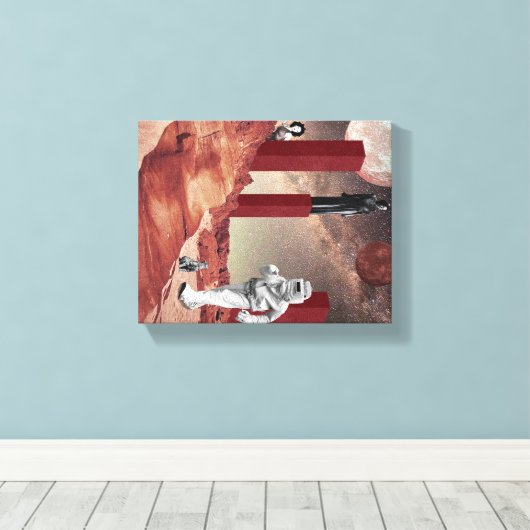 Een bezoek aan Mars Canvas Afdruk (Insitu (Houten vloer))