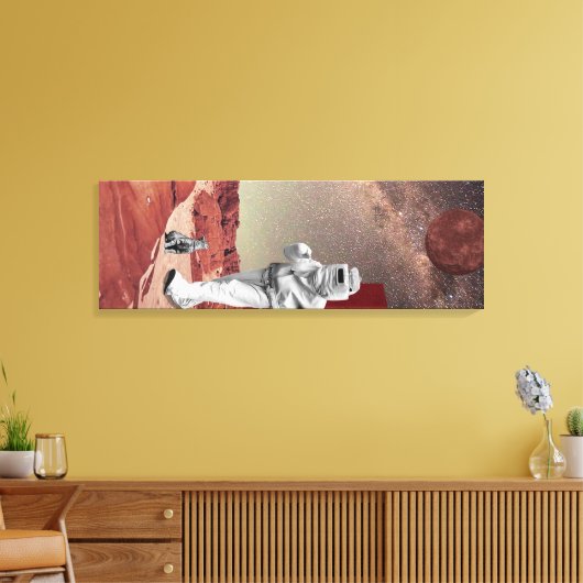 Een bezoek aan Mars Canvas Afdruk (Insitu (Woonkamer))