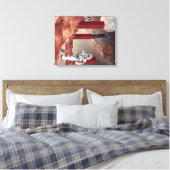 Een bezoek aan Mars Canvas Afdruk (Insitu (Slaapkamer))