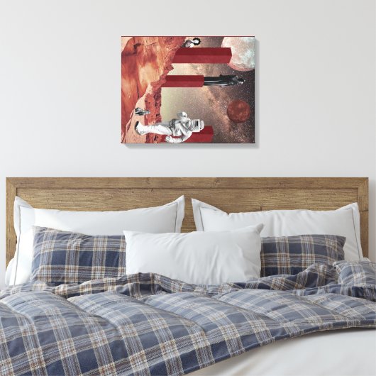 Een bezoek aan Mars Canvas Afdruk (Insitu (Slaapkamer))