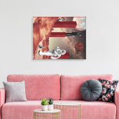 Een bezoek aan Mars Canvas Afdruk (Insitu (Woonkamer))