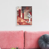 Een bezoek aan Mars Canvas Afdruk (Insitu (Woonkamer))
