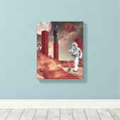 Een bezoek aan Mars Canvas Afdruk (Insitu (Houten vloer))