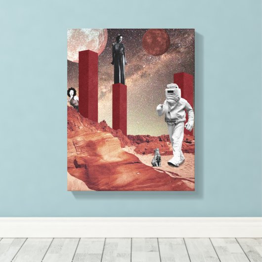 Een bezoek aan Mars Canvas Afdruk (Insitu (Houten vloer))