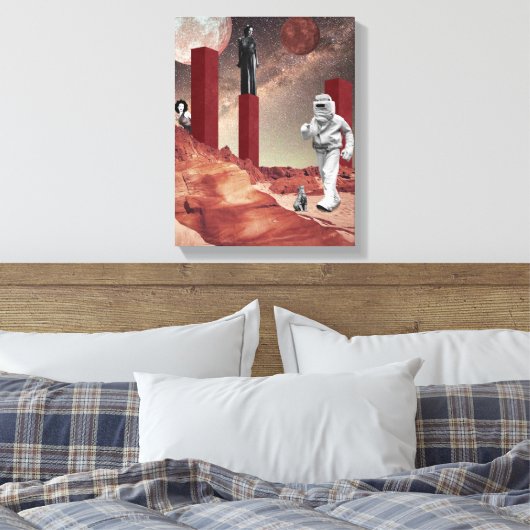 Een bezoek aan Mars Canvas Afdruk (Insitu (Slaapkamer))