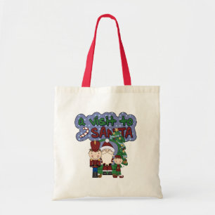 Een bezoek aan Santa Tshirts en Cadeaus Tote Bag