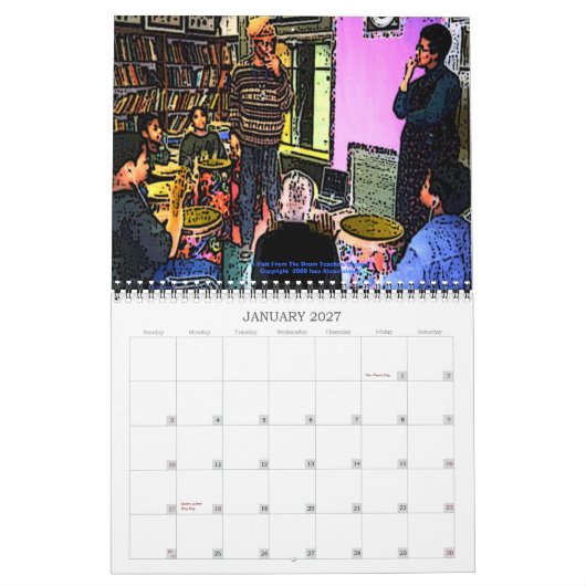 Een bezoek van de drumleraar 2009 dagagenda kalender (Jan 2027)