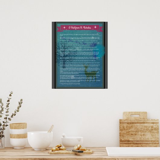 een bezoek van het Poster van St. Nicholas - Holid (Keuken)
