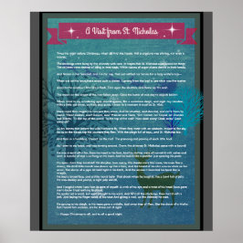 een bezoek van het Poster van St. Nicholas - Holid