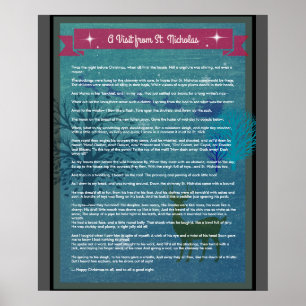 een bezoek van het Poster van St. Nicholas - Holid