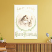 Een bezoek van Sint-Nicolaas Canvas Afdruk (Insitu (Woonkamer))