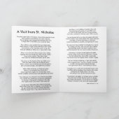 Een bezoek van St. Nicholas Feestdagen Kaart (Binnen)