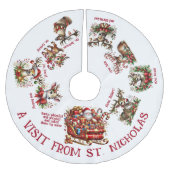 Een bezoek van St. Nicholas Kerstboom Rok (Voorkant)
