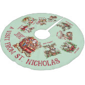 Een bezoek van St. Nicholas Kerstboom Rok (Gekanteld)