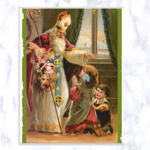 een bezoek van St Nick Briefkaart