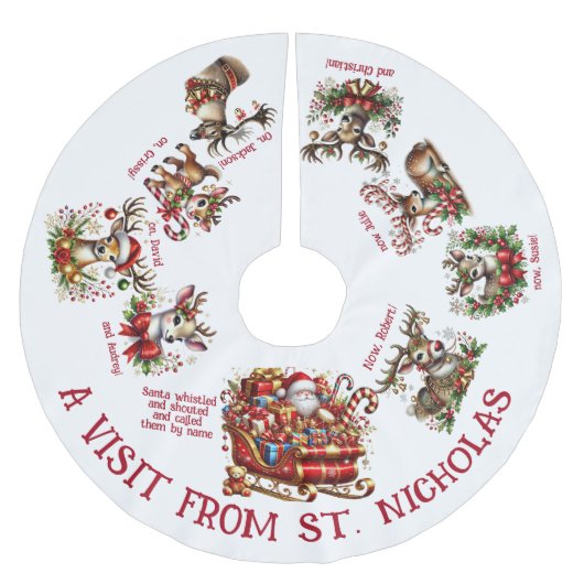 Een bezoek van St. Nicolaas Kerstboom Rok (Voorkant)