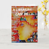 Een bibliothecaris kan… een notecard zijn! kaart (Gele Bloem)