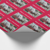 Een bichon-kerst. cadeaupapier (Hoek)