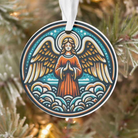 Een biddende beschermengel ornament (Boom)