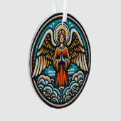 Een biddende beschermengel ornament (voorkant)