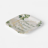 Een biddende vrouw (crème) papieren bordje (Gebogen)