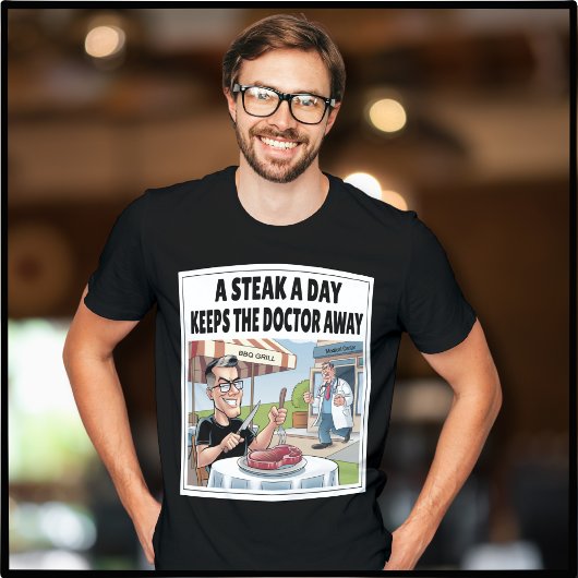 Een biefstuk Een dag Carnivoor Ketovore Keto Grapp T-shirt