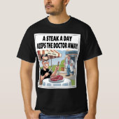 Een biefstuk Een dag Carnivoor Ketovore Keto Grapp T-shirt (Voorkant)