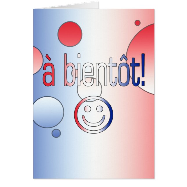 Een Bientôt. Pop van Franse vlagkleuren (Voorkant)