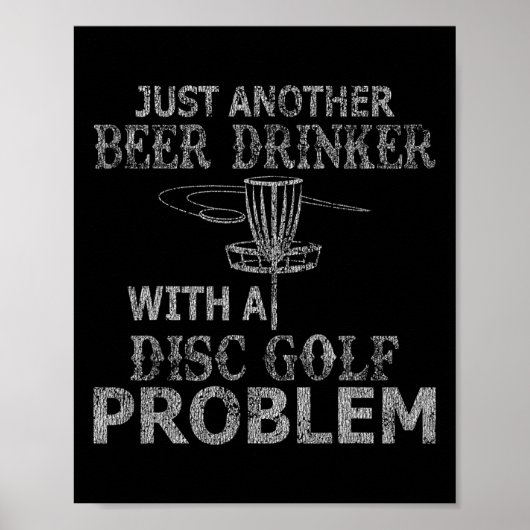 Een bierdrinker met het probleem van de schijfgolf poster (Voorkant)
