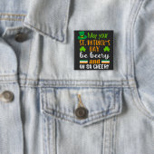 Een bierige vrolijke St. Patrick's Day Vierkante Button 5,1 Cm (In situ)