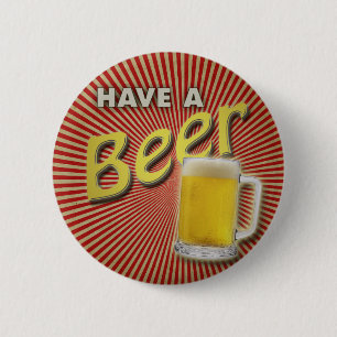 Een biertje! ronde button 5,7 cm