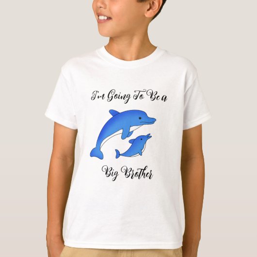 Een Big Brother worden | Dolfijnen T-shirt (Voorkant)