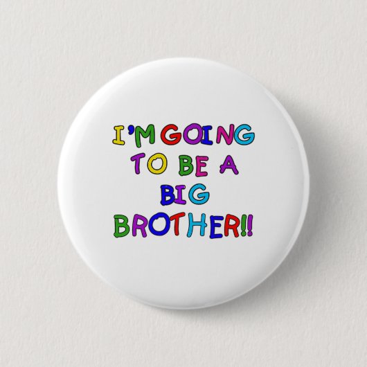 Een Big Brother worden Ronde Button 5,7 Cm (Voorkant)