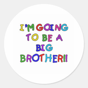 Een Big Brother worden Ronde Sticker