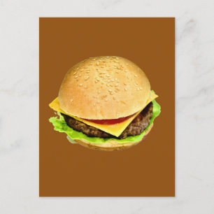 Een Big Juicy Cheeseburger Foto Briefkaart