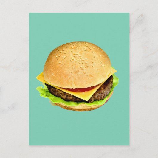 Een Big Juicy Cheeseburger Foto Briefkaart (Voorkant)
