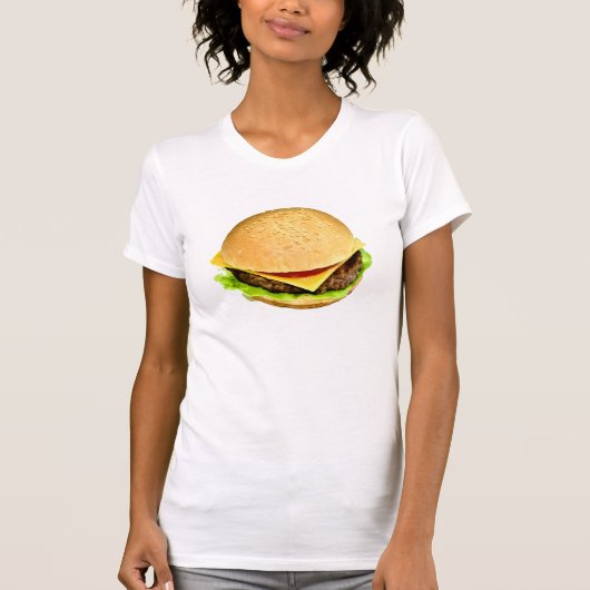 Een Big Juicy Cheeseburger Foto T-shirt (Voorkant)