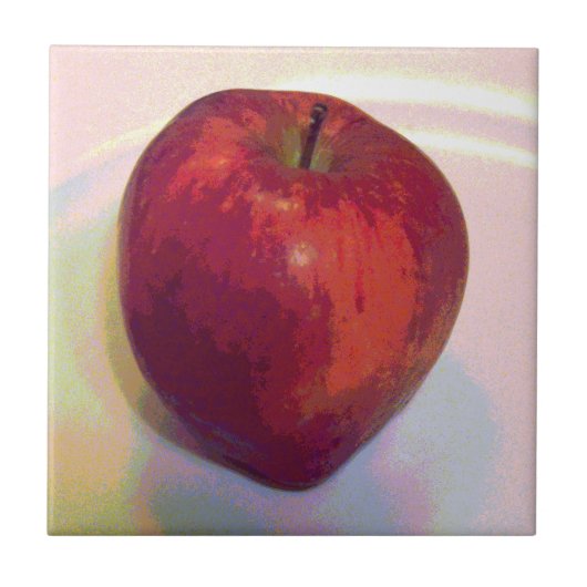 Een Big Red Apple Tegeltje (Voorkant)