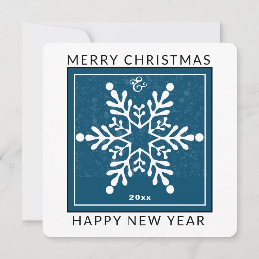 Een Big SNOWFLAKE kerstfeestdag Kaart (Voorkant)