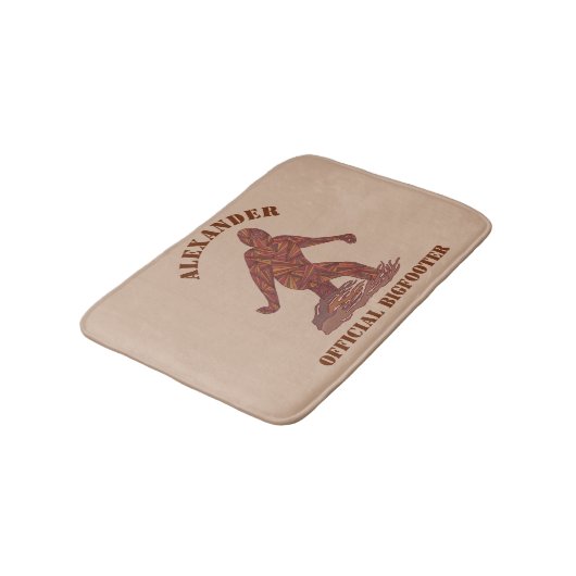 Een Bigfoot Walking Sasquatch Funny Bathroom Decor Badmat (Gekanteld)