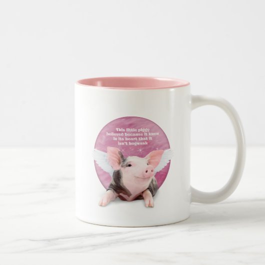 Een Biggetje Geloofde Tweekleurige Koffiemok (Rechts)