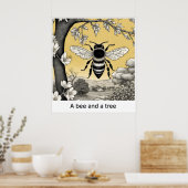 Een bij en een boom - Print (Keuken)